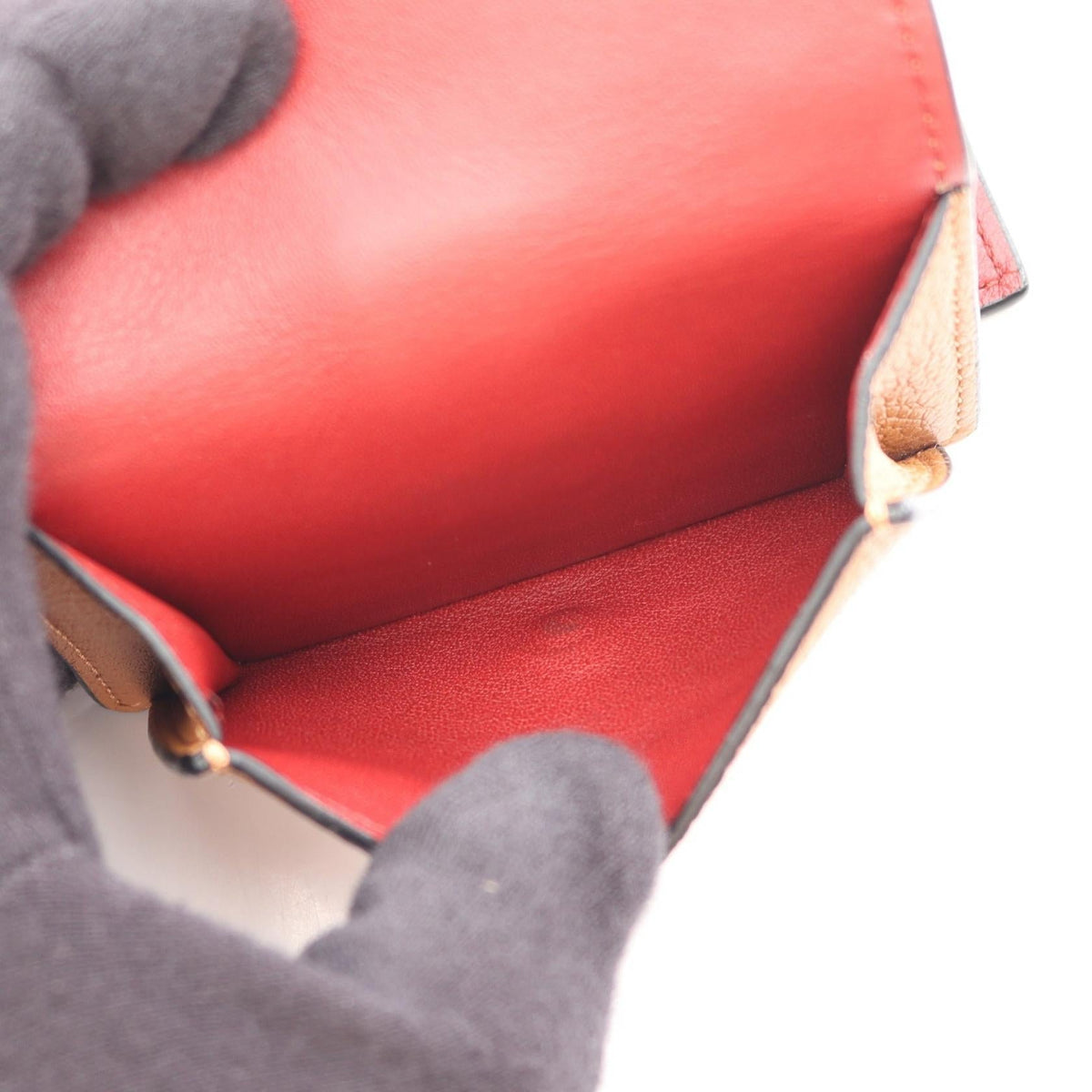 LOEWE Trifold wallet Tri-fold wallet Brown leather 2100301256019