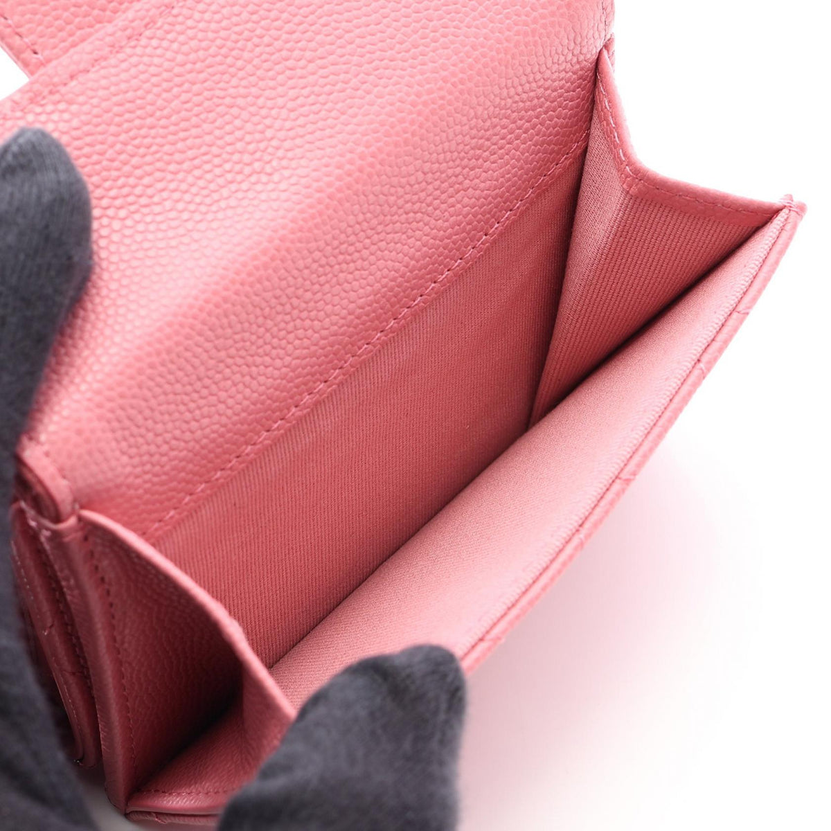 CHANEL Pink Classic Small Flap Wallet Matelasse Grained Calfskin leather AP0230 2107601178225