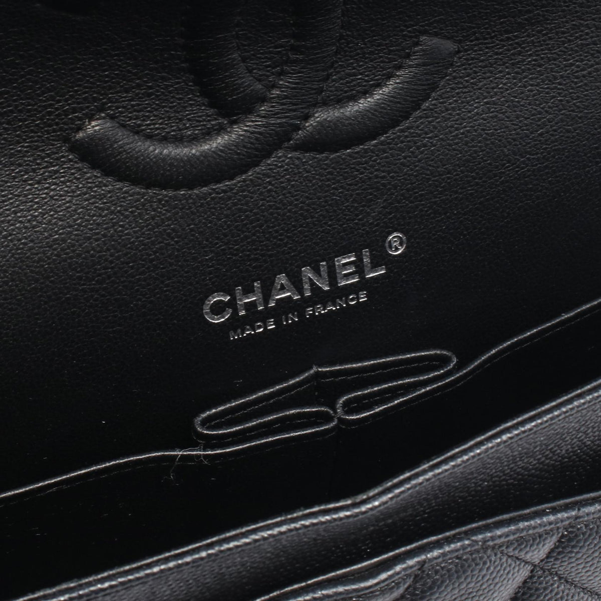 CHANEL Black Matelasse W flap Grained Calfskin leather 2104102534864