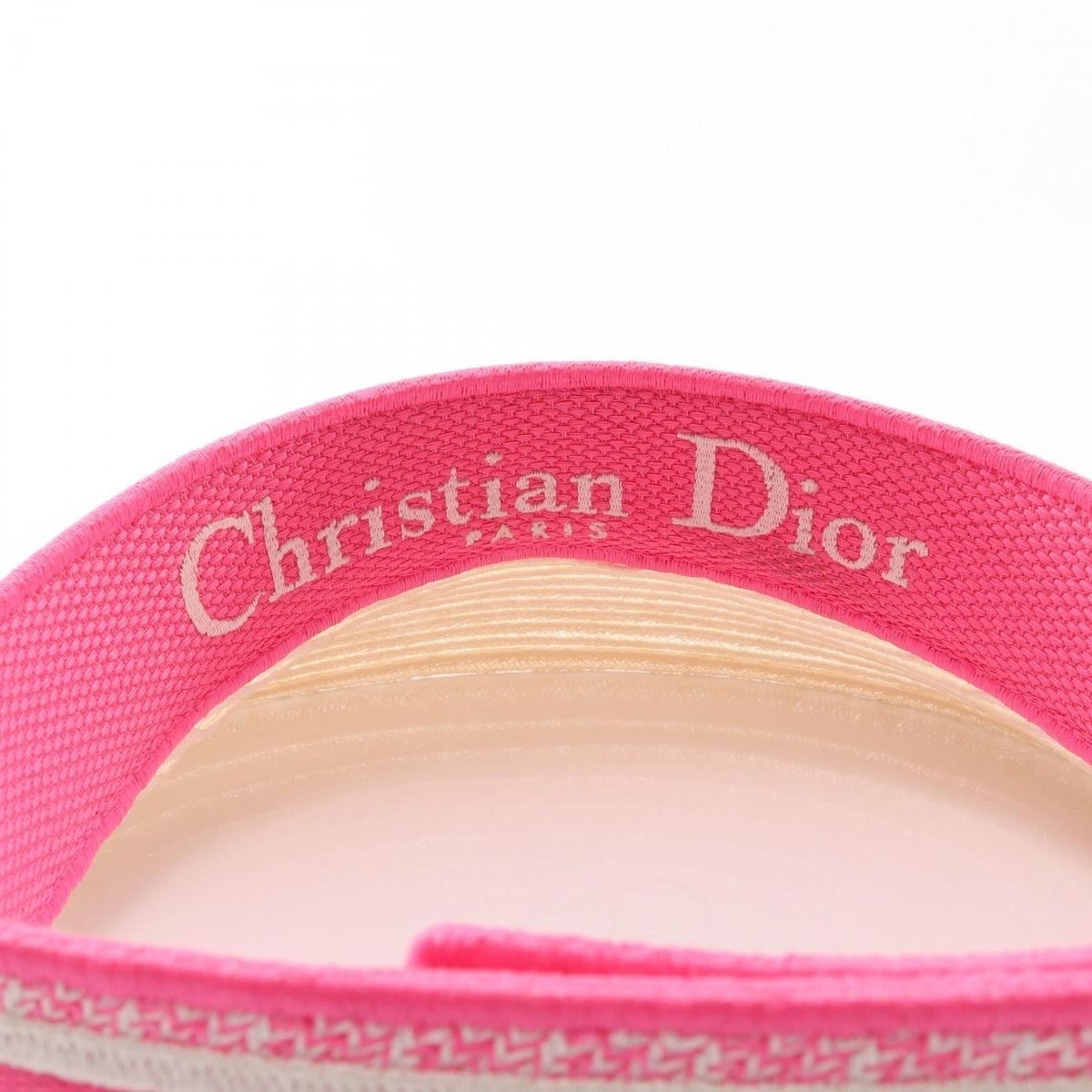 Dior logo Sun visor Pink/White/Beige Other paper 2104102534949