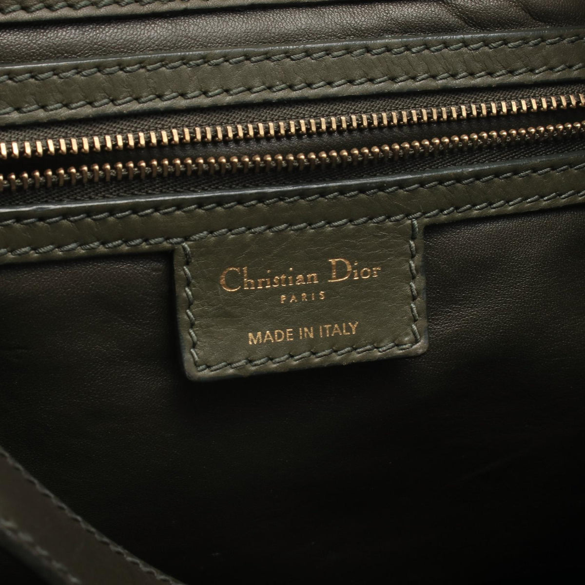 Dior Lattice Messenger Shoulder Bag Khaki leather 2101220064358
