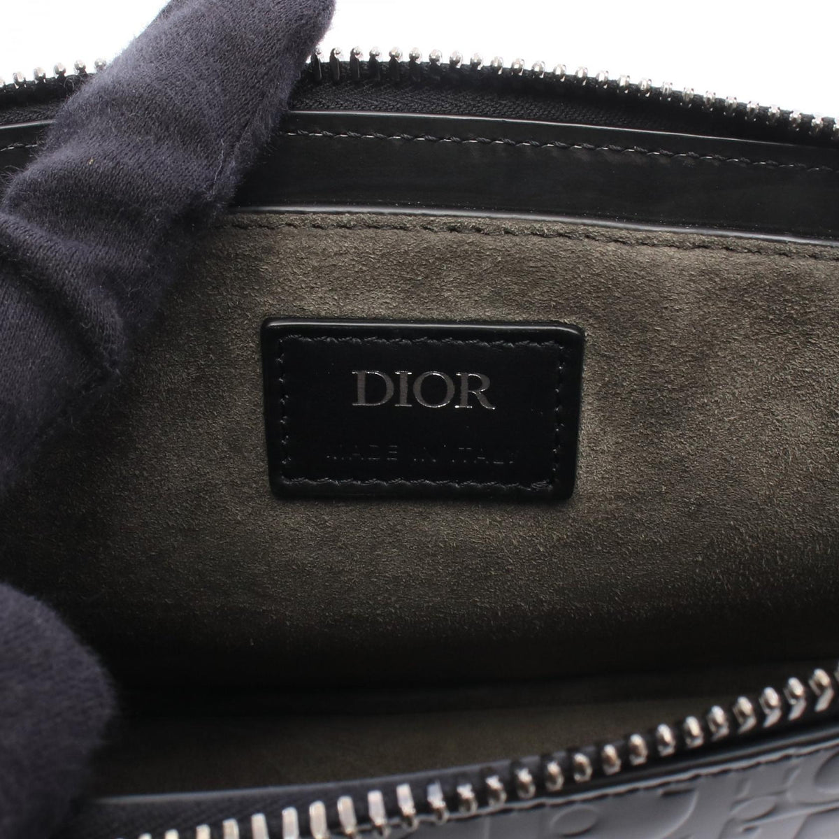 Dior Trotter Shoulder Bag Gray/Black Patent leather�leather 2101220061111