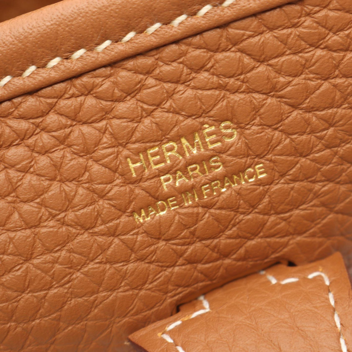 HERMES Evelyne23 Gold Shoulder Bag Brown Taurillon Clemence Other Taurillon Clemence 2101220141349