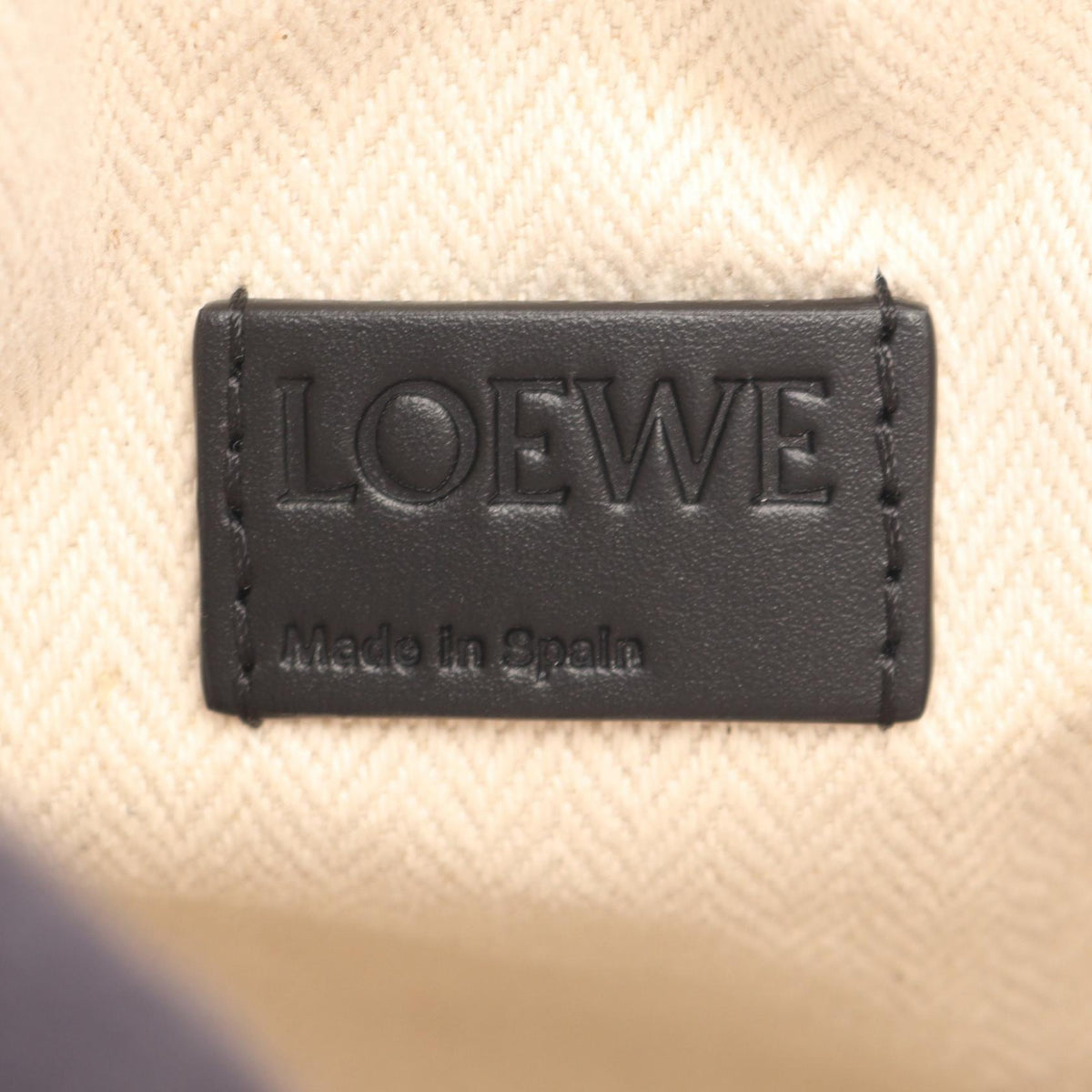 LOEWE Blade Pocket Shoulder Bag Beige/Black leather Raffia C630IMBX012165 2101220158828