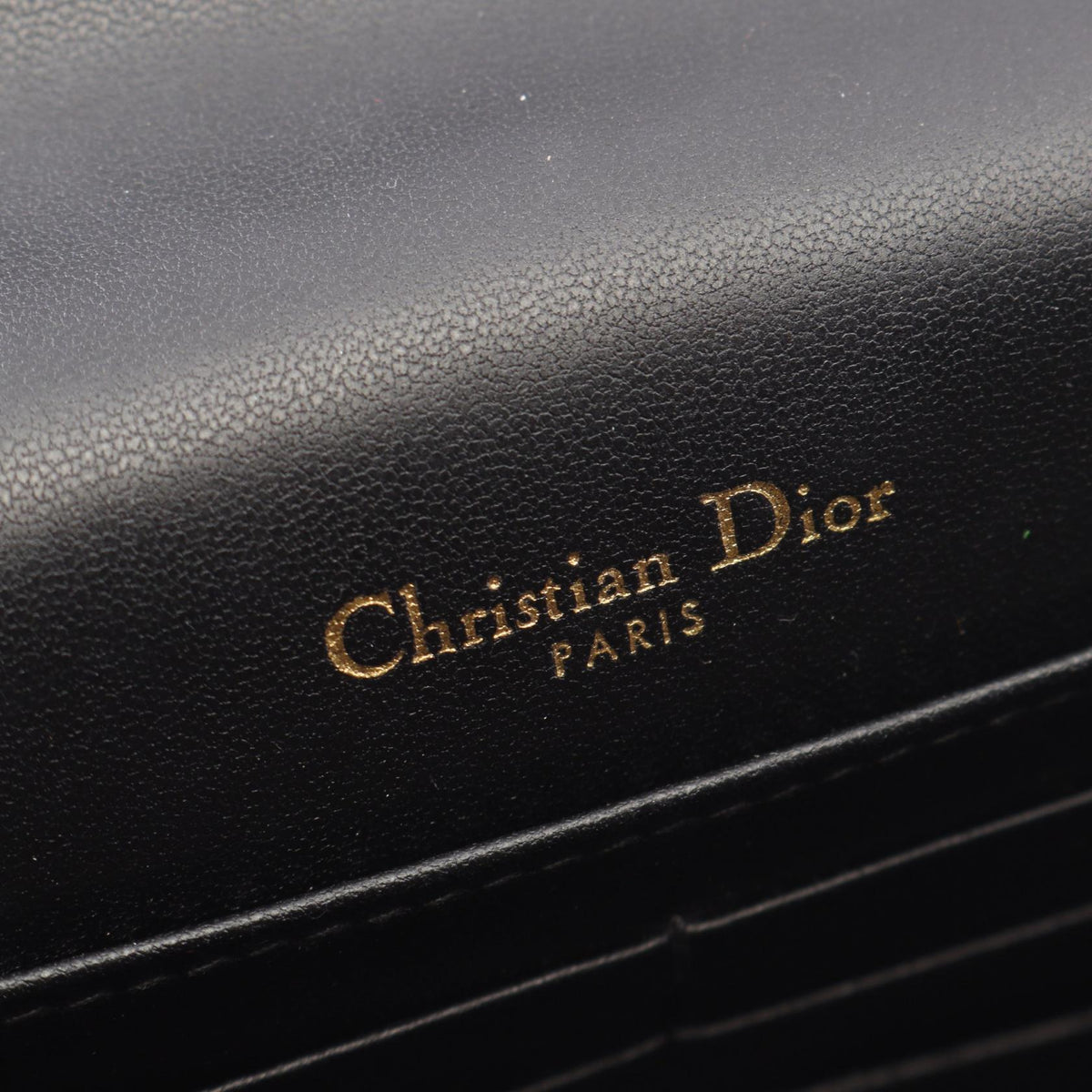 Dior My Dior Daily Chain Pouch Cannage Shoulder Bag Black leather 2101220142391