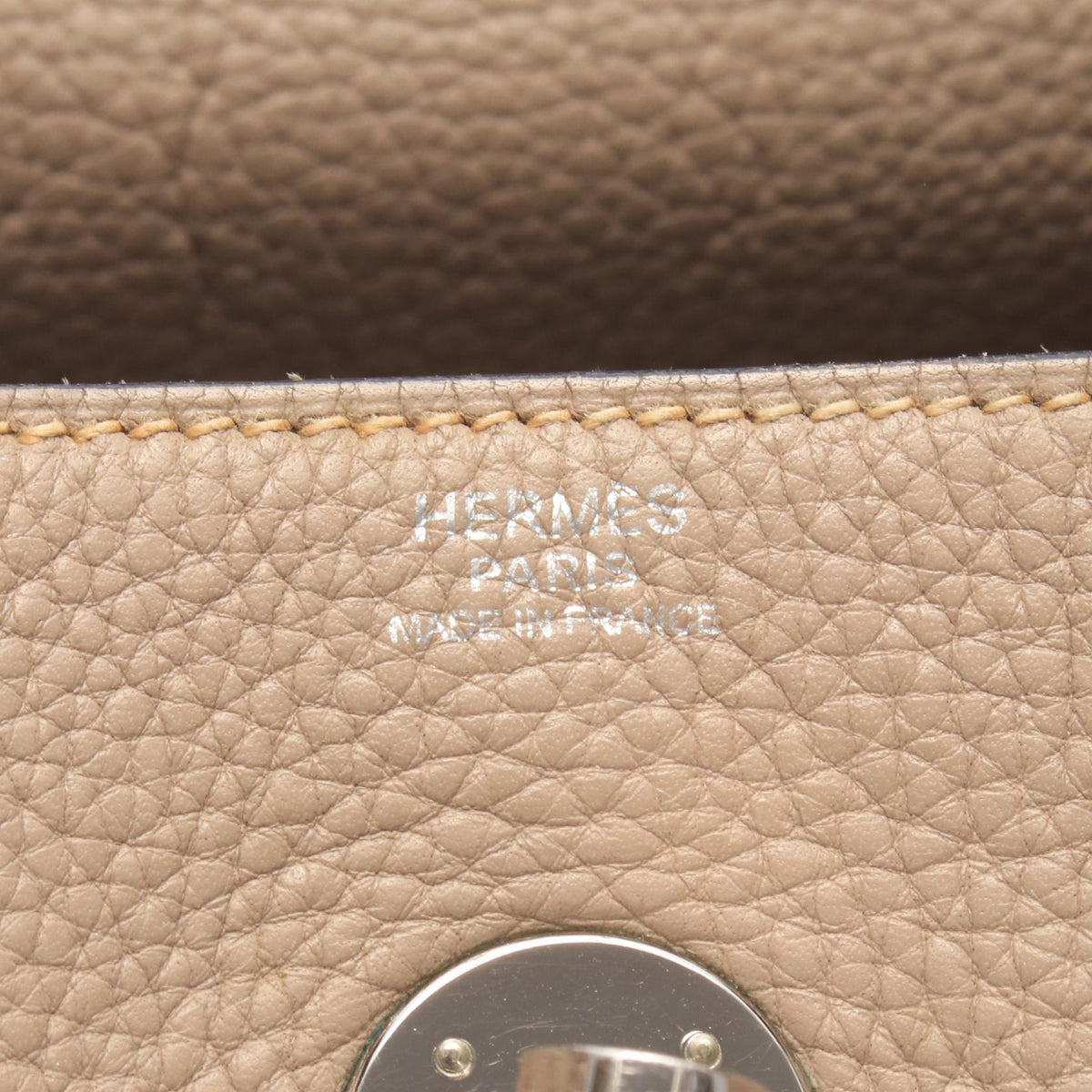 HERMES Lindy 30 Bicolor Gris tourterelle Etoupe Grey Shoulder Bag Beige/Gray Taurillon Clemence Other Taurillon Clemence 2101220100537