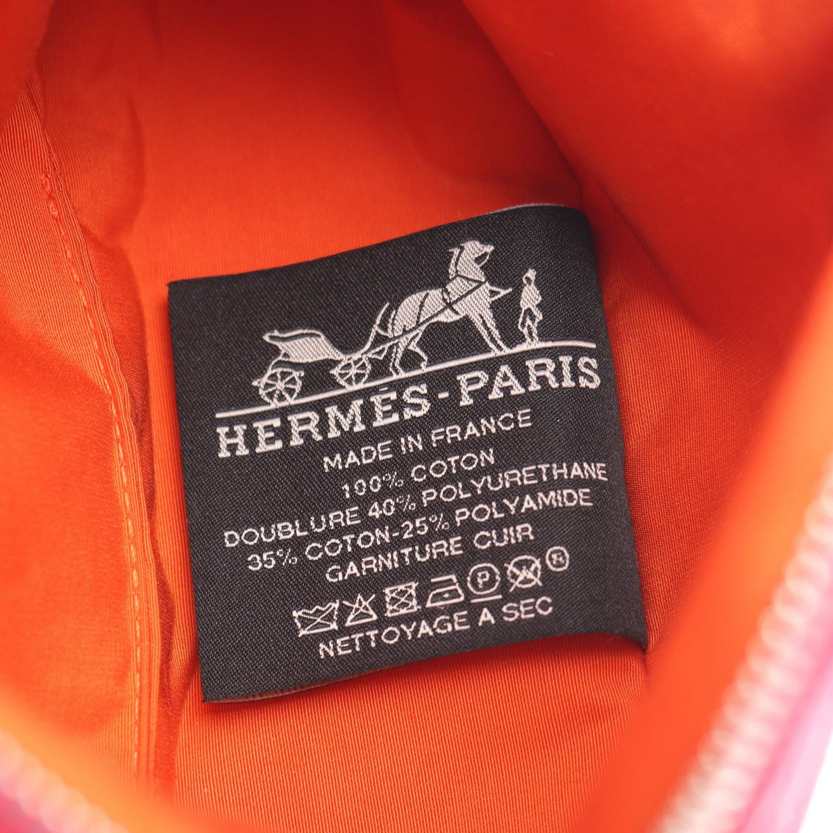 HERMES Polido Pouch 15 Mini Mini Hibiscus PouchPink Pink Pink canvas 2120900135539