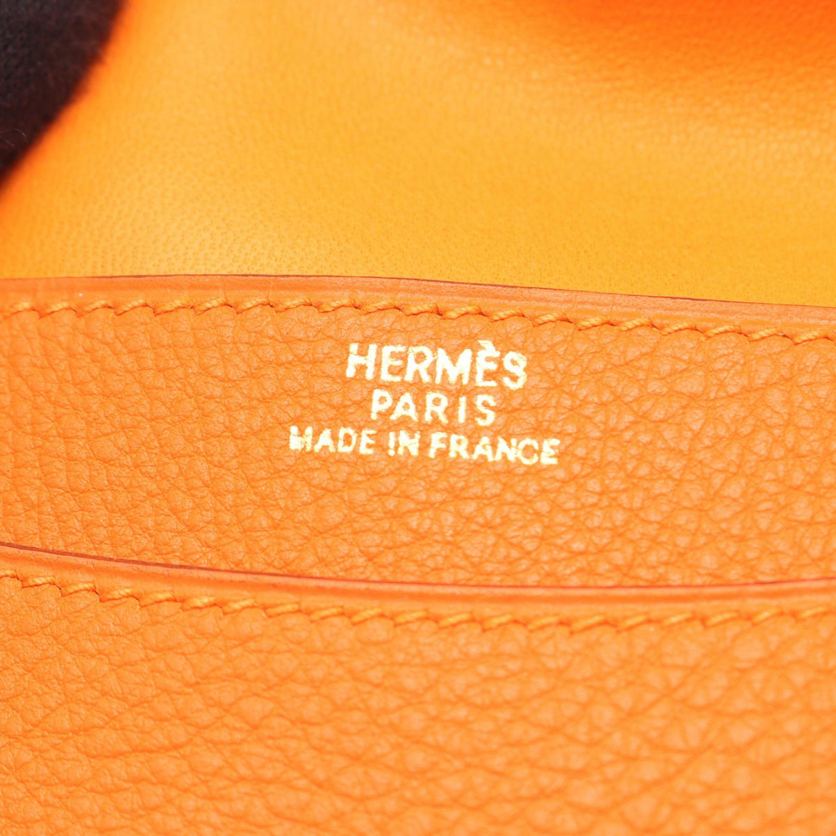 HERMES Dogon Card CaseOrange Orange Orange Taurillon Clemence Other Taurillon Clemence 2104102534031
