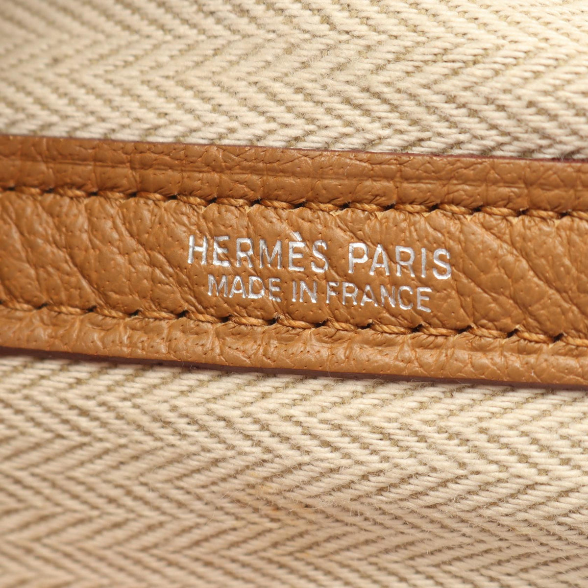 HERMES Garden party PM Tote BagNatural sable Natural sable Brown Fjord leather leather Fjord leather 2100301256583