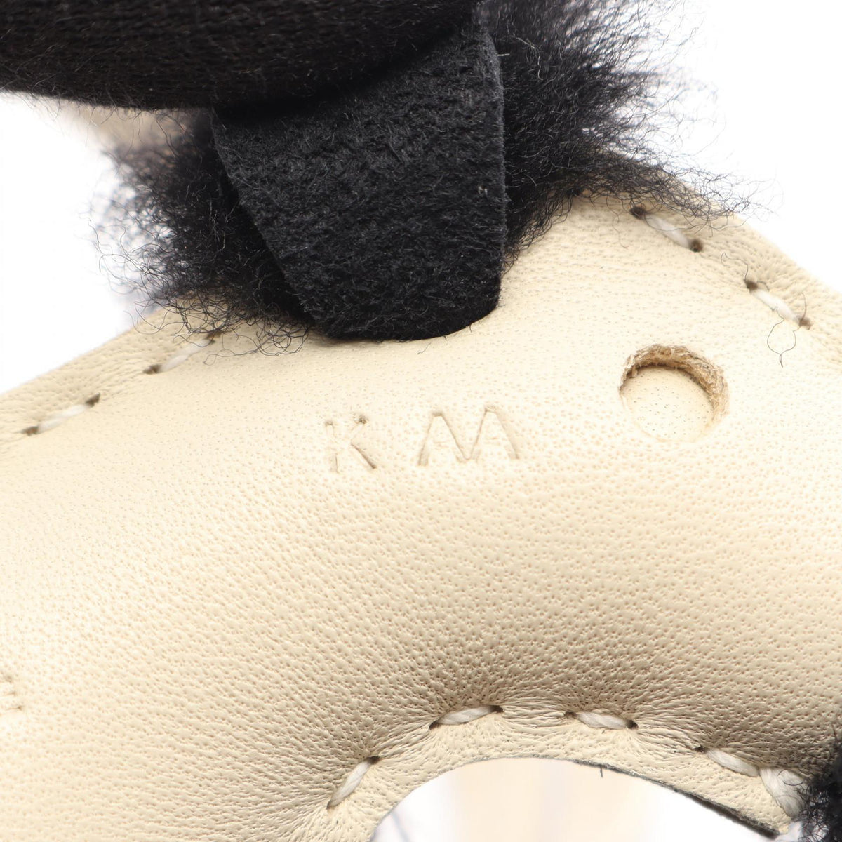 HERMES Buddy charm charm White/Black Agneau milo Mouton Agneau milo 2104102538244