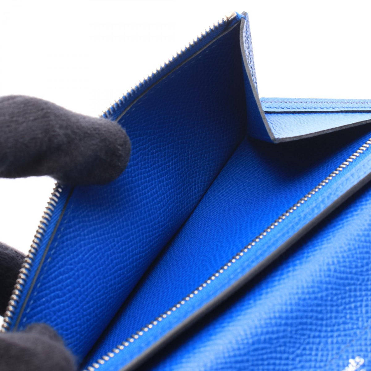 HERMES Bearn Soufflet Verso Blue Sapphire Blue France Bifoldpurse Navy/Blue Epsom Other Epsom 2101220127671