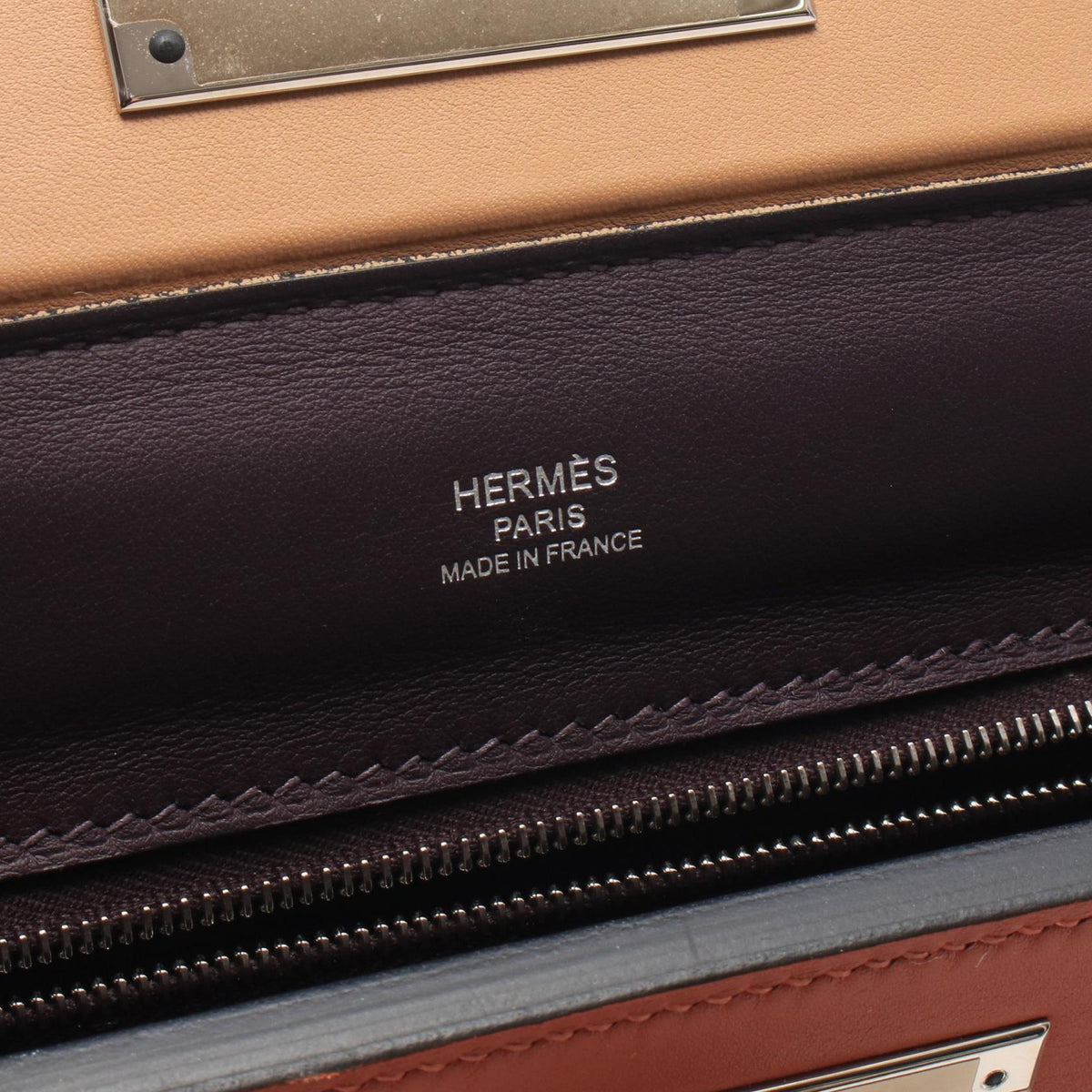 HERMES 24/24 Vanquatre Vanquatre 21 Mini Cassis Chai Brique 2WAY Handbag Purple/Brown/Bordeaux Evercolor leather Other Evercolor leather 2101220193164