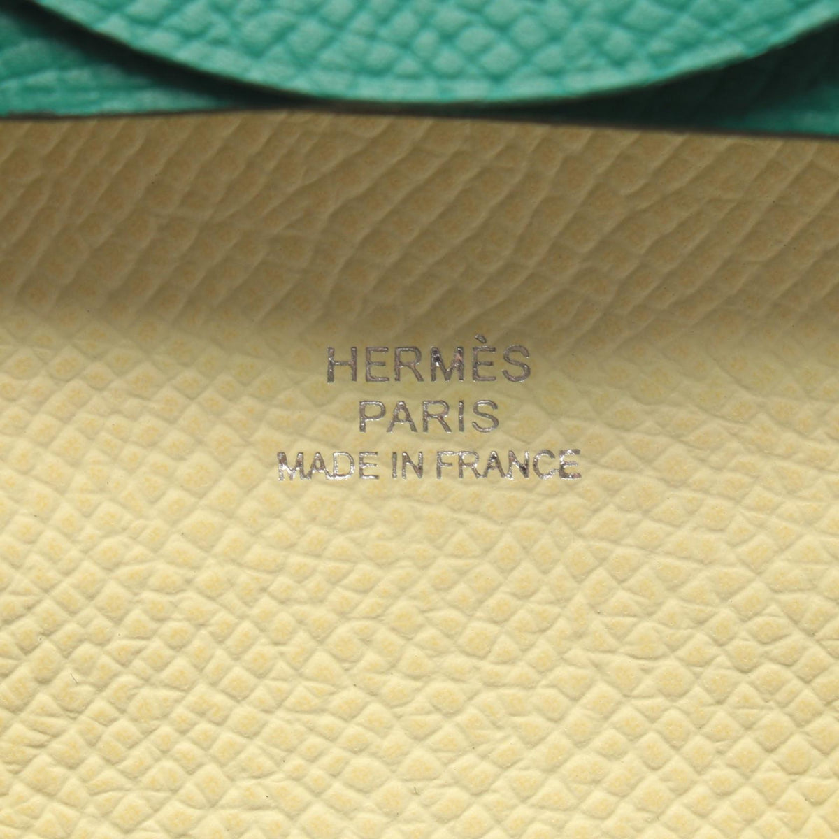 HERMES Bastia Vert Tigo Jaune Milton coin purse Green/Yellow Epsom Other Epsom 2107601180747