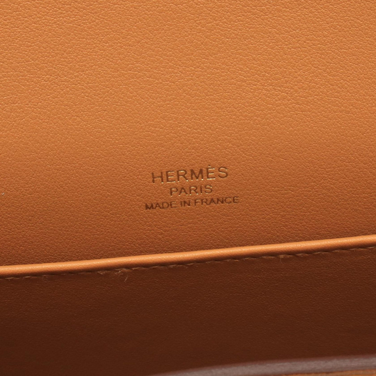 HERMES Geta Sesame Shoulder Bag Brown Chevre Other Chevre 2104102539012