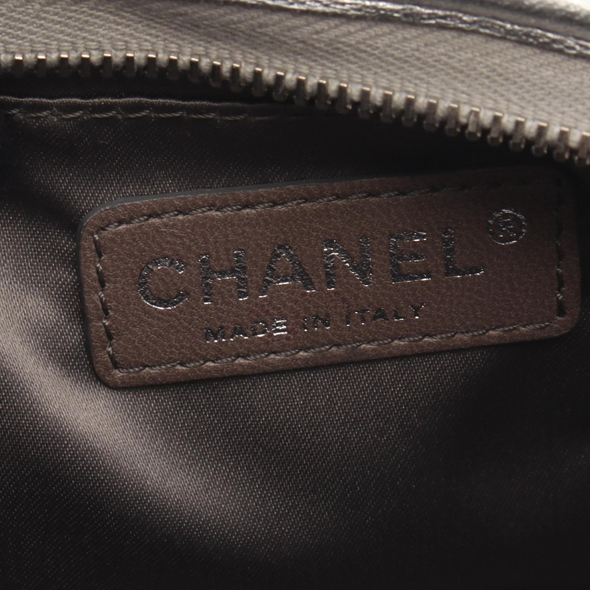 CHANEL Silver Ice cube Plastics leather 2107601181065