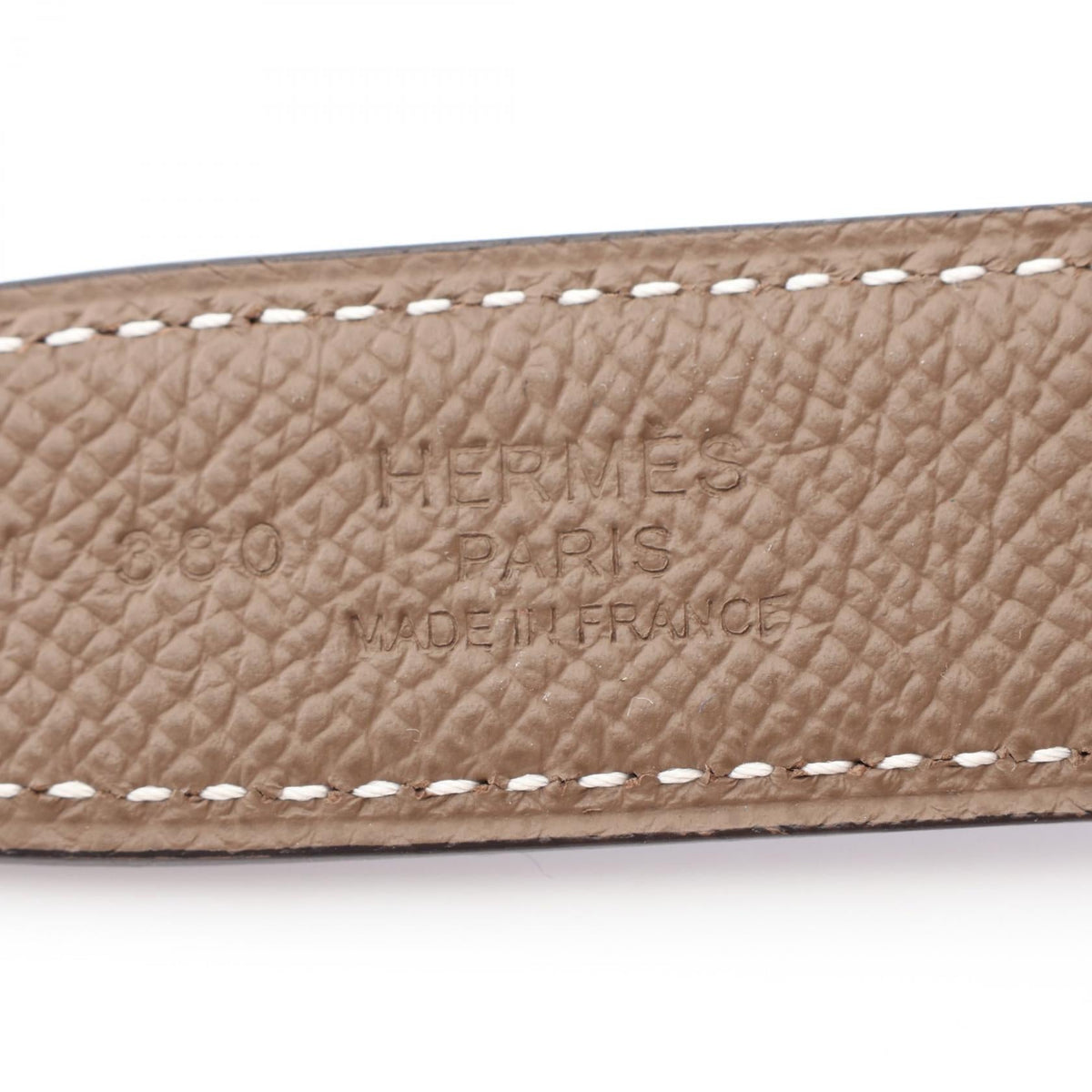 HERMES Mini Constance H-belt Etoupe Grey Reversible belt Gray/Black leather 2100301256828