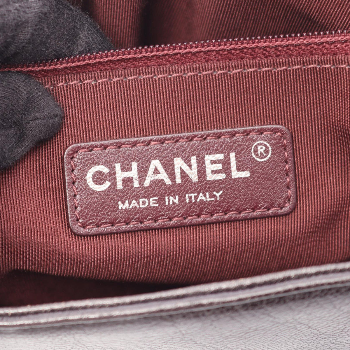 CHANEL Black/Gray Boy Chanel Large Matelasse Gradient leather A92193 2101219860992