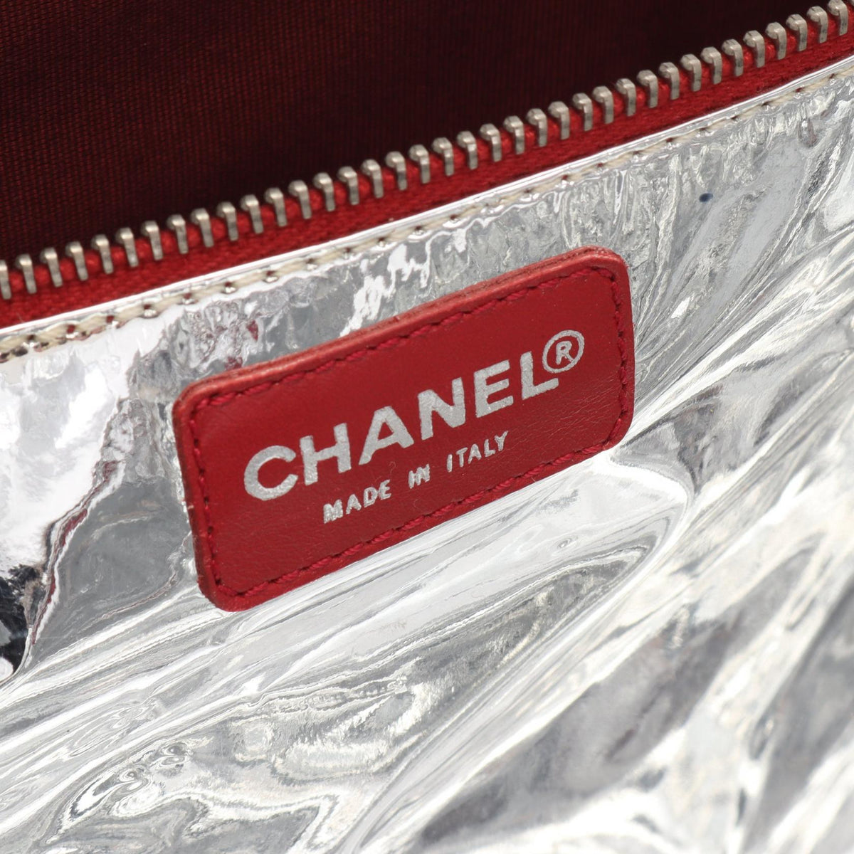 CHANEL Navy/Silver/Red No.5 Chocolate Bar COCO Mark canvas leather 2101220142049