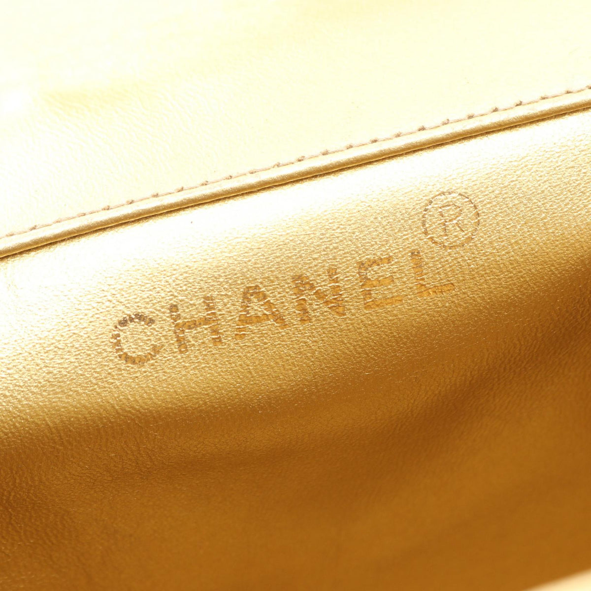 CHANEL Gold Matelasse leather 2101219519555
