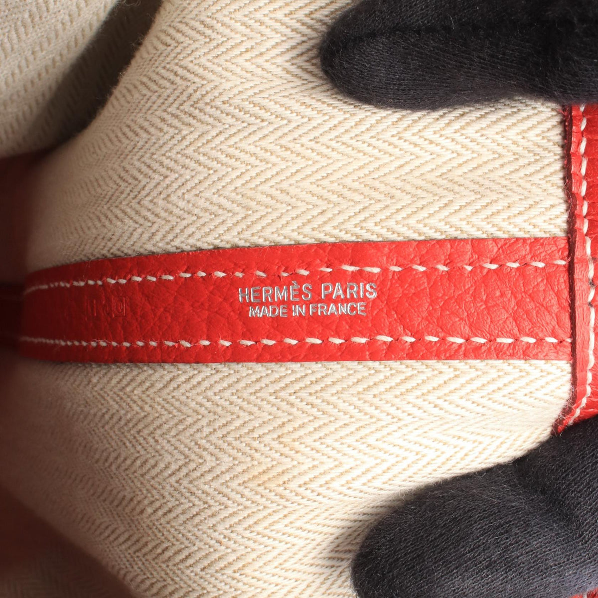 HERMES Garden Party PM Rouge casaque Tote Bag Red Country leather Other Country leather 2101220060664