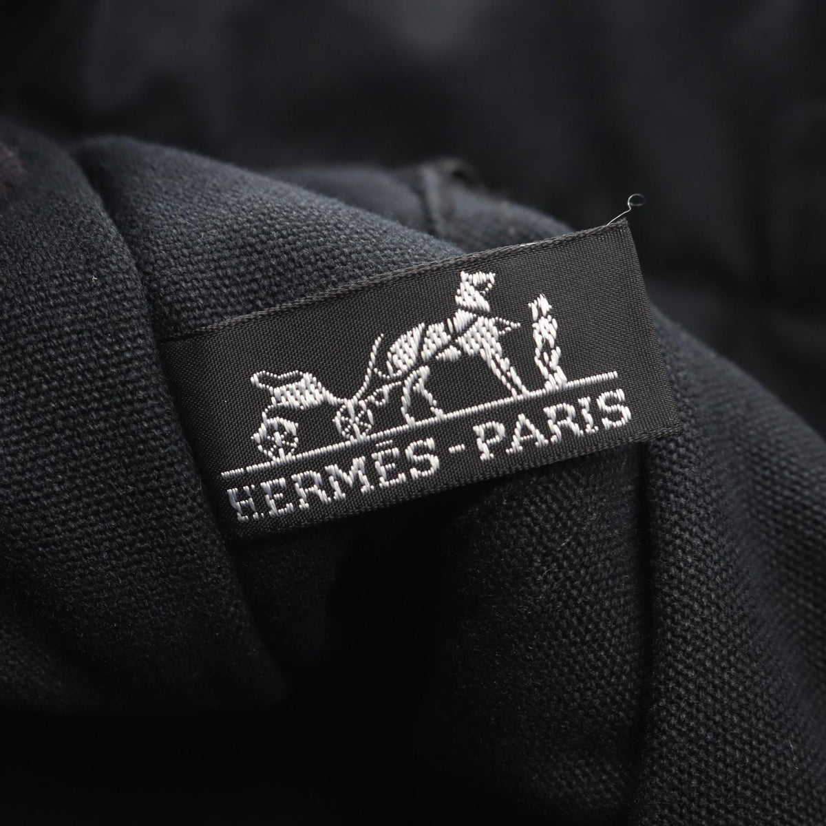 HERMES Fourre-toutMM Tote Bag Black/Gray canvas 2101220156213