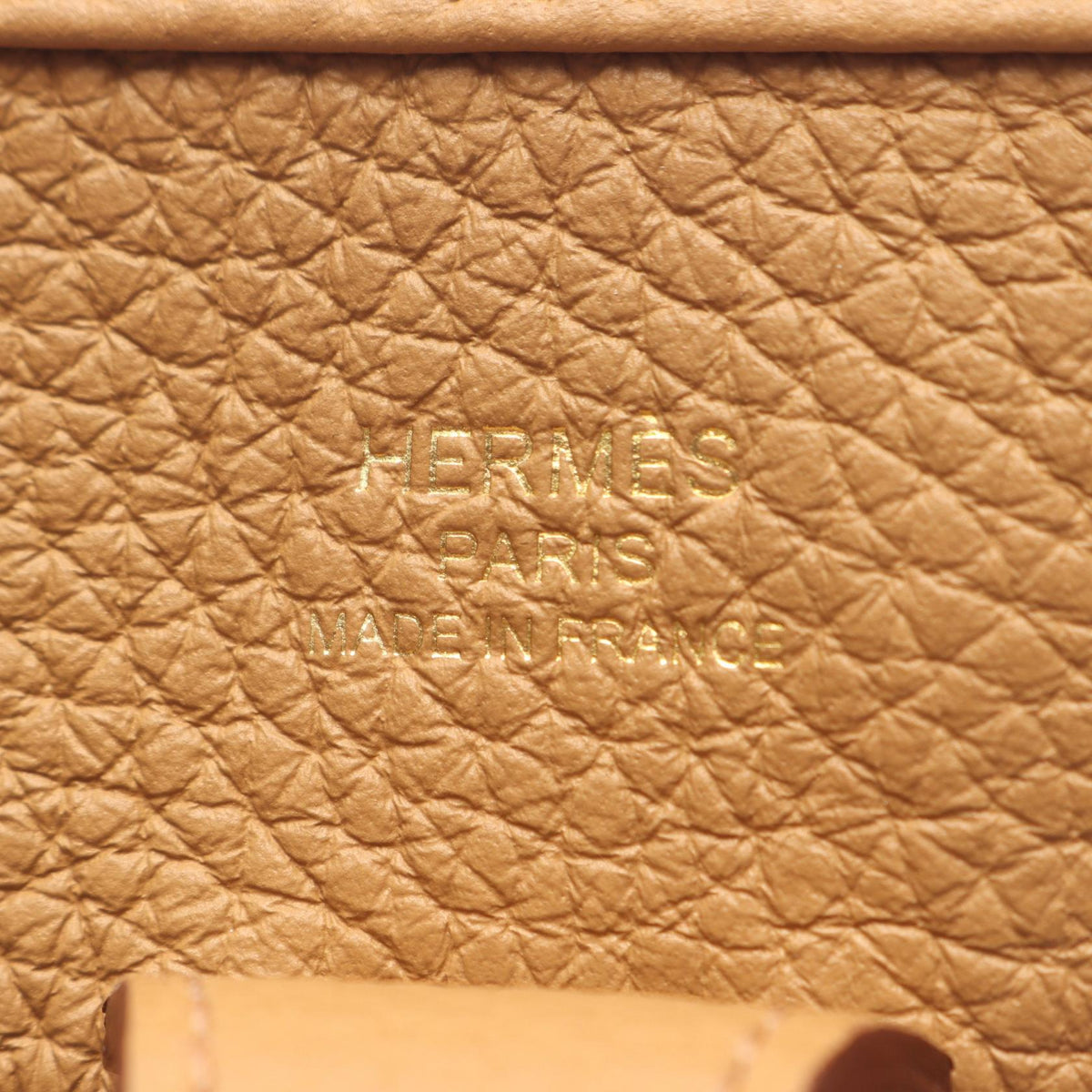 HERMES Evelyne3 23 Biscuit Shoulder Bag Brown Taurillon Clemence Other�Taurillon Clemence 2101220141356