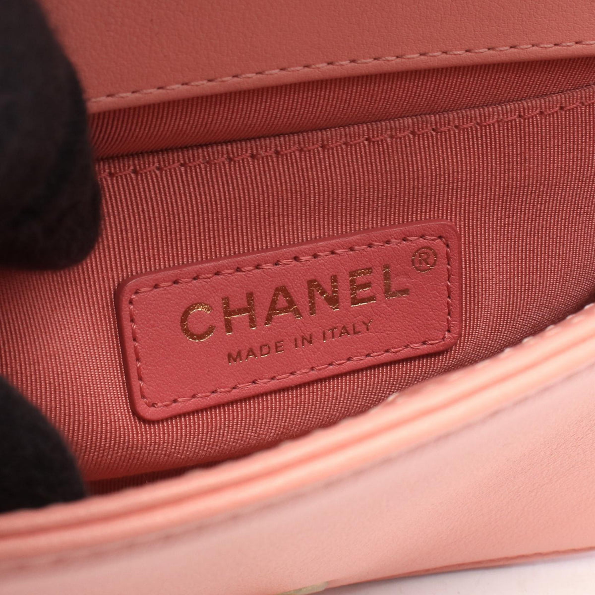 CHANEL Pink Boy Chanel By the Sea Flap Chain Shoulder Bag Lambskin (sheep leather) 2120100038128