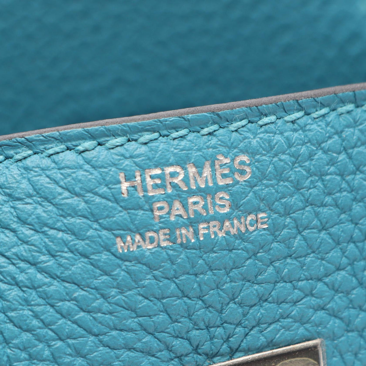 HERMES Birkin 30 Turquoise Handbag Blue Togo leather Other Togo leather 2101220116422