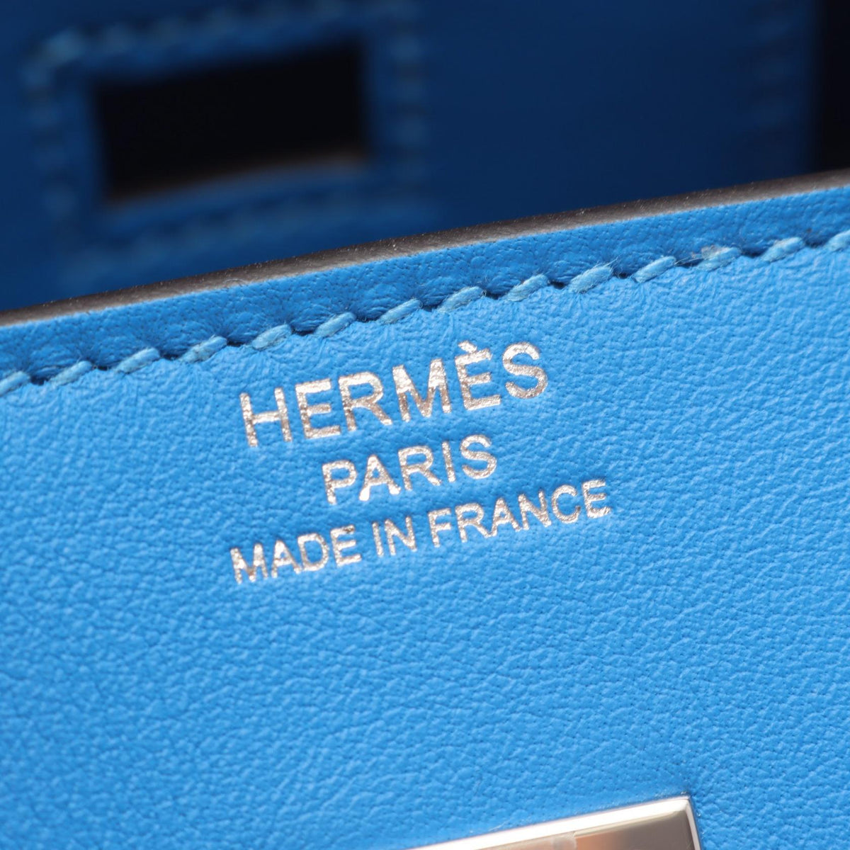 HERMES Birkin 25 New Blue Hydra Handbag Blue Vaux Swift leather Other Vaux Swift leather 2104102543392