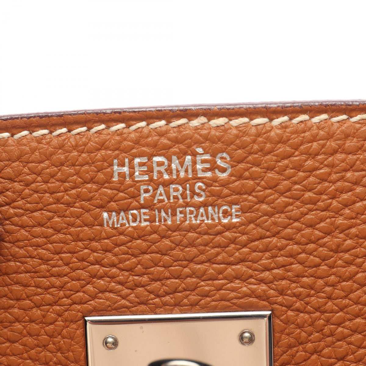 HERMES Birkin 35 Gold Handbag Brown Togo leather Other�Togo leather 2104102543088