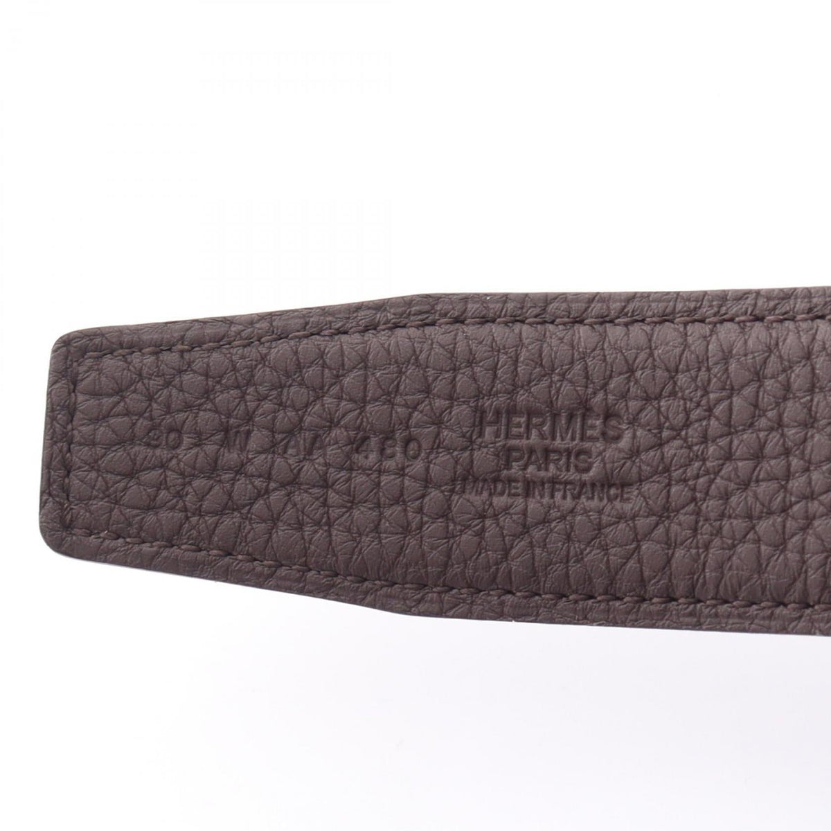 HERMES Panache Reversible belt Black/Brown Togo leather Calfskin (cowhide) Togo leather 2104102543064