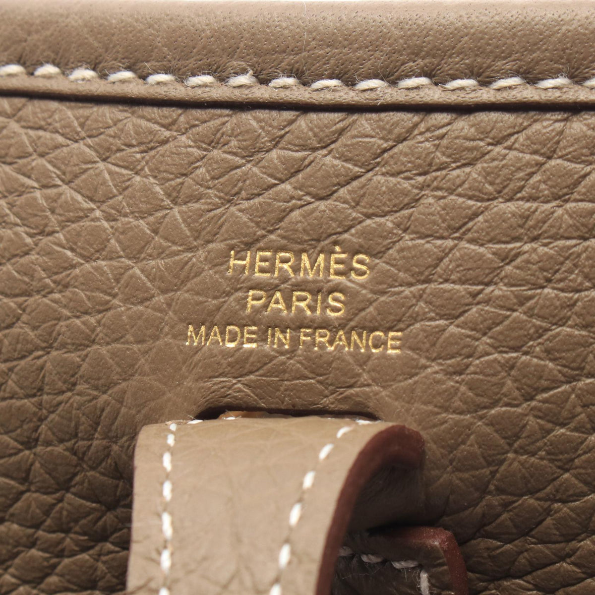 HERMES EvelyneTPM Etoupe Grey Shoulder Bag Gray Taurillon Clemence Other�Taurillon Clemence 2104102542999