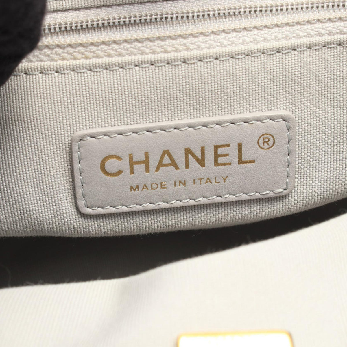 CHANEL Black/Gray/Multicolor COCO Mark bucket bag Fabric leather 2101220177379