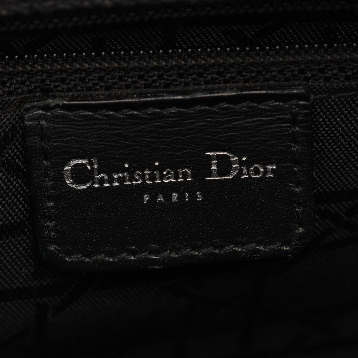 Dior cannage studs Handbag Black denim leather 2101220150815