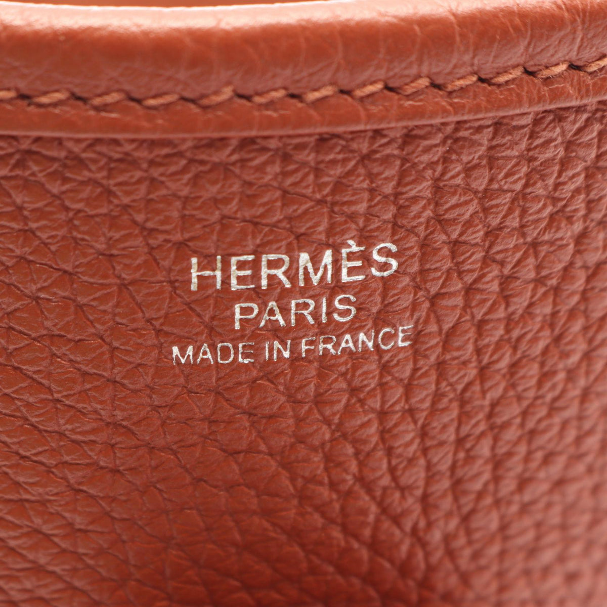 HERMES Evelyne 3 PM Brique Shoulder Bag Brown Taurillon Clemence Other�Taurillon Clemence 2106800645231