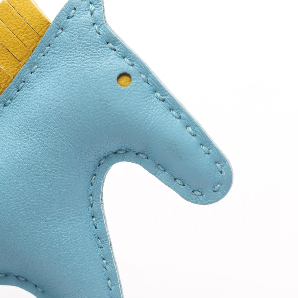HERMES Rodeo PM Celeste Yellow Napless Green charm Blue/Yellow/Green Agneau milo Other�Agneau milo 2101220183462