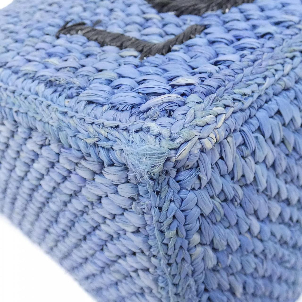 Loewe Font Tote Small Raffia Tote Bag