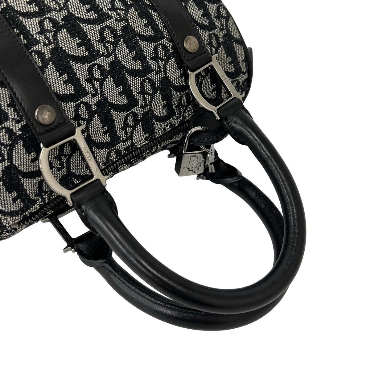Christian Dior Trotter Canvas Leather Handbag