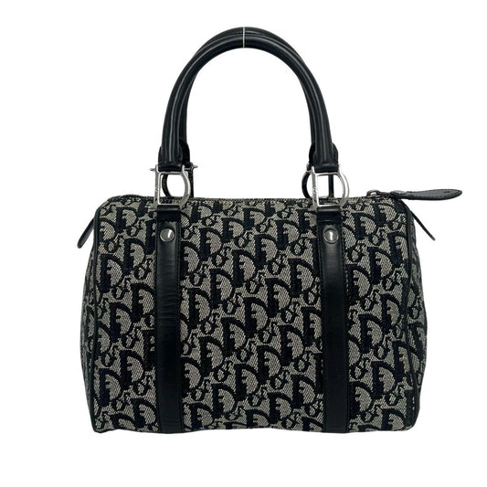 Christian Dior Trotter Canvas Leather Handbag