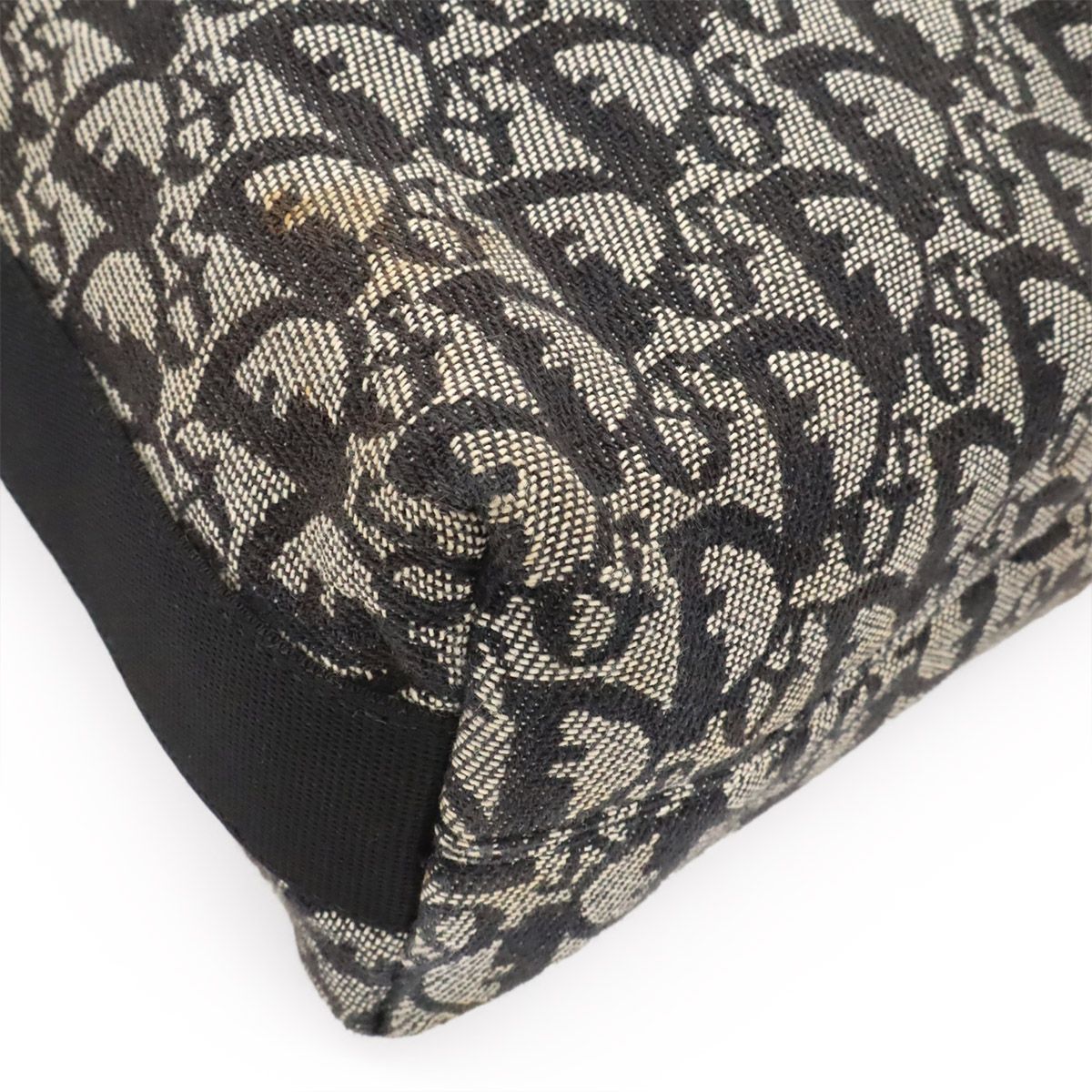 Christian Dior Trotter Jacquard Canvas Leather Shoulder Bag