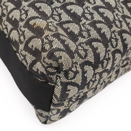 Christian Dior Trotter Jacquard Canvas Leather Shoulder Bag