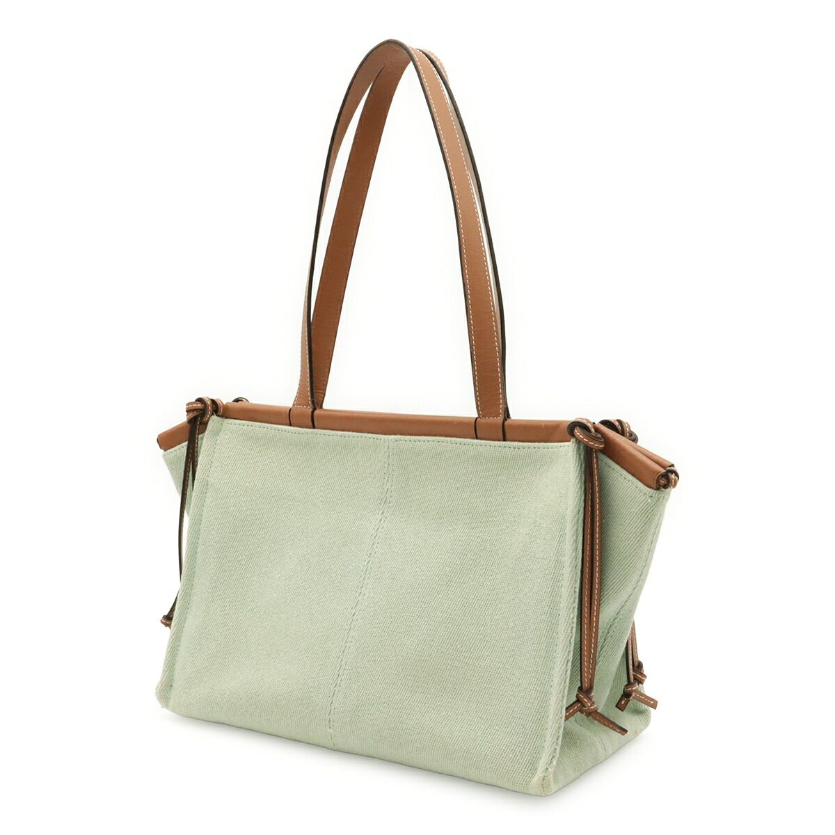 Loewe Cushion Tote Canvas Leather Tote Bag