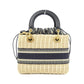 Christian Dior Dior Oblique Natural Wicker Canvas Handbag