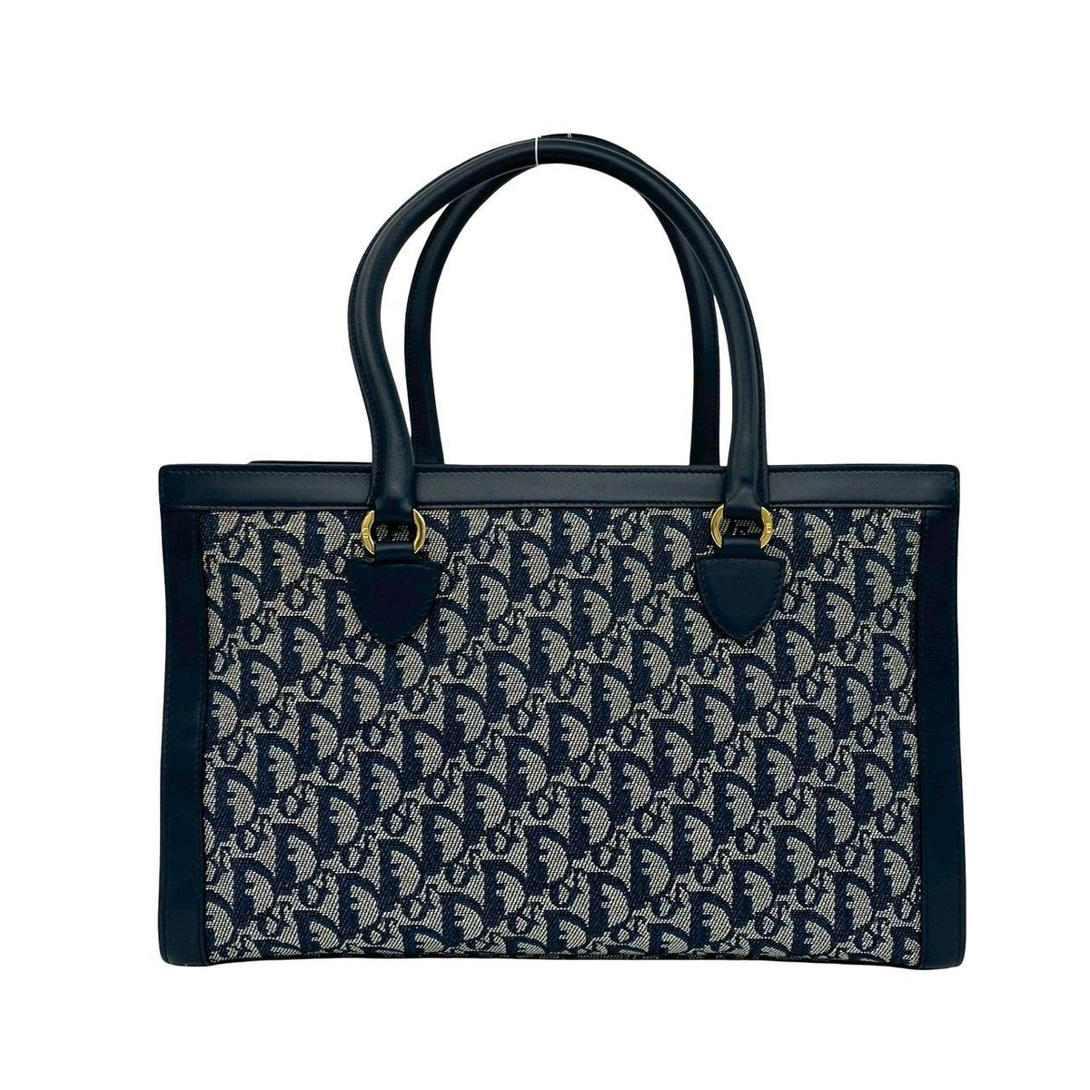 Christian Dior Trotter Canvas Leather Handbag