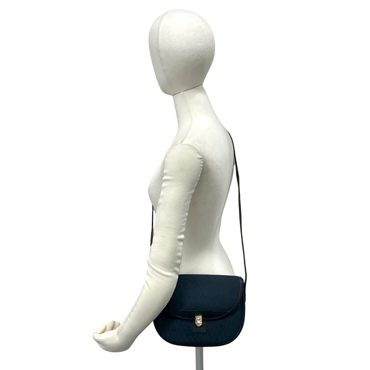 Christian Dior Honeycomb Leather Canvas Mini Shoulder Bag