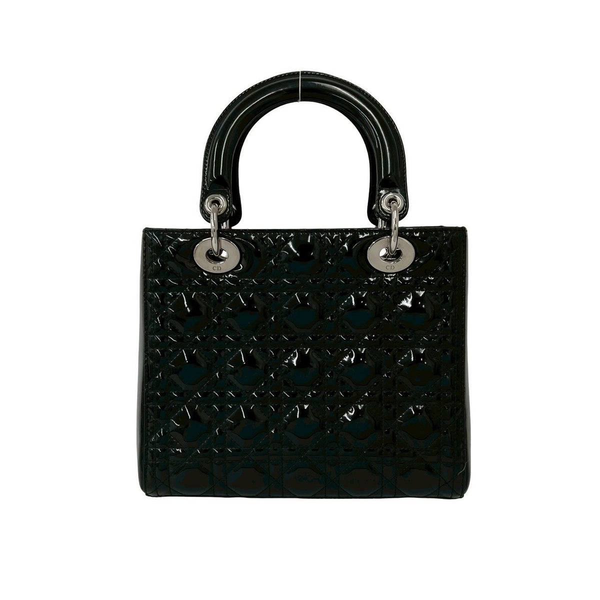 Christian Dior Lady Dior Patent Leather 2way Shoulder Bag