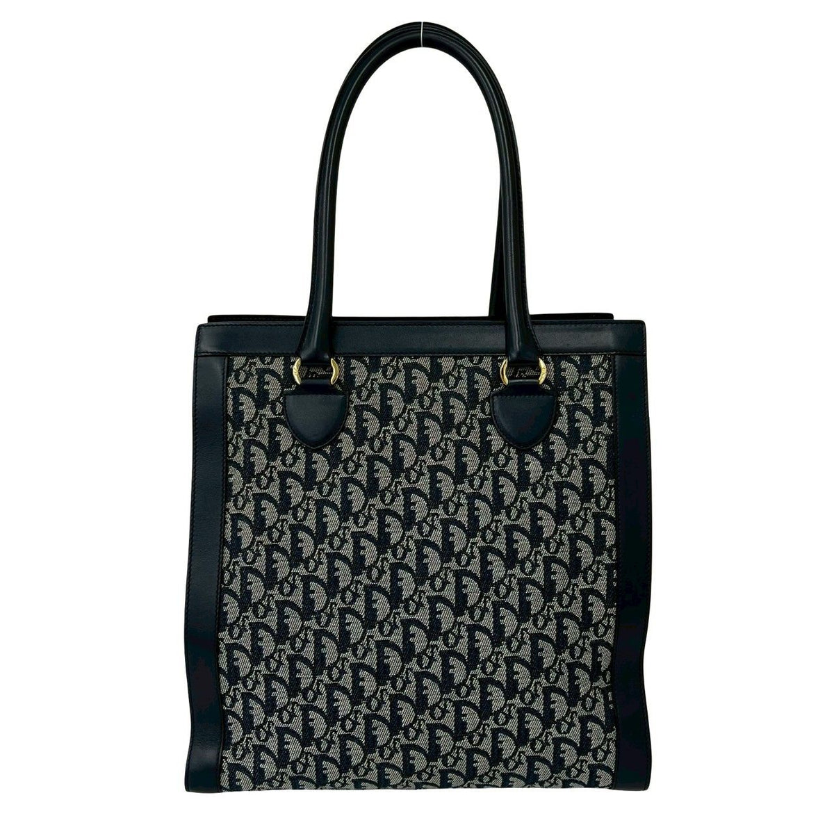 Christian Dior Trotter Canvas Leather Tote Bag