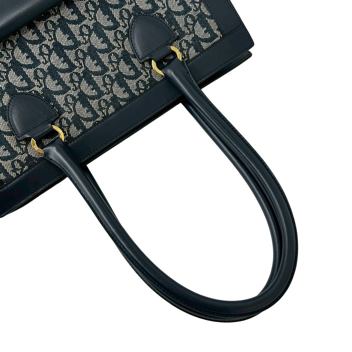 Christian Dior Trotter Canvas Leather Tote Bag