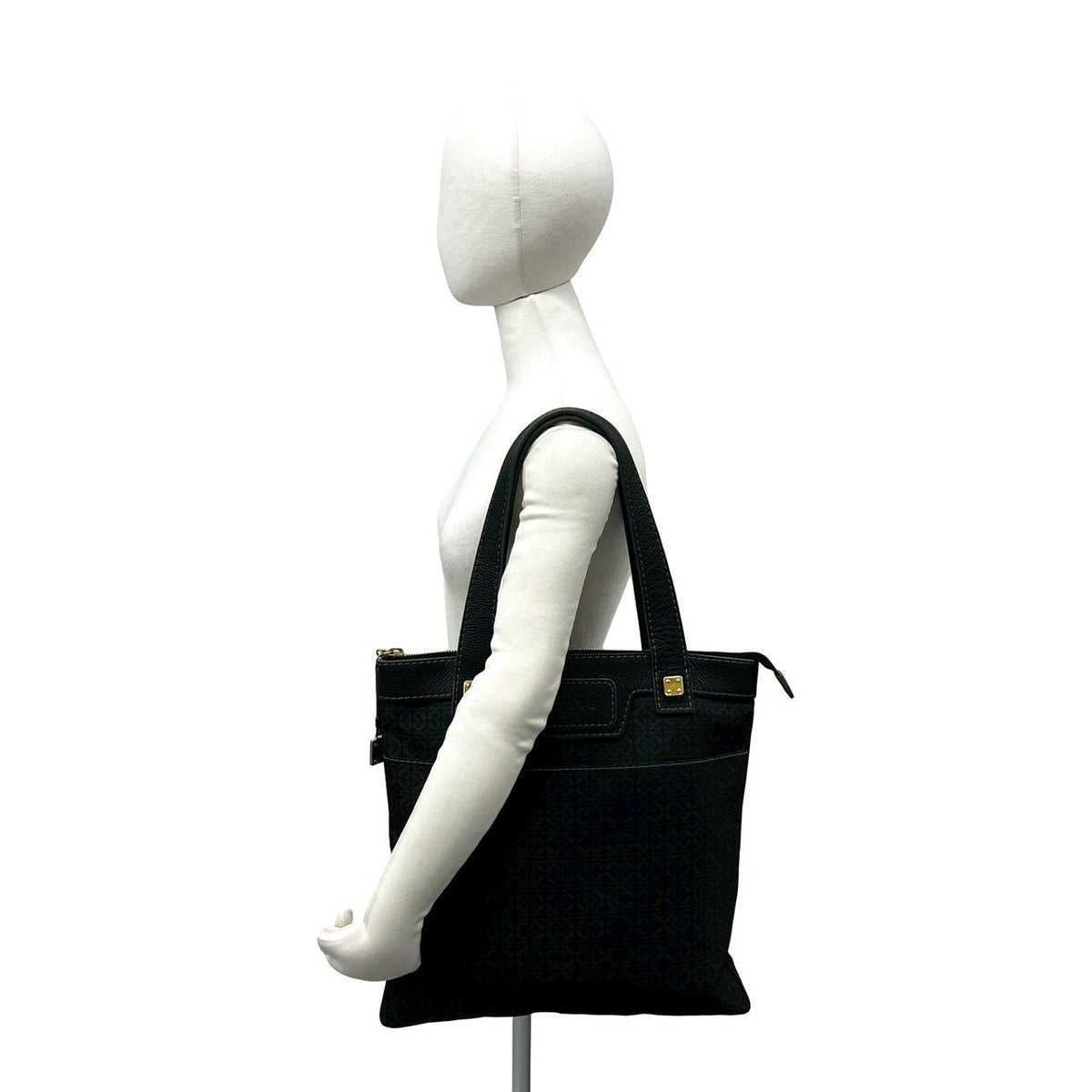 Loewe Anagram Canvas Leather Tote Bag
