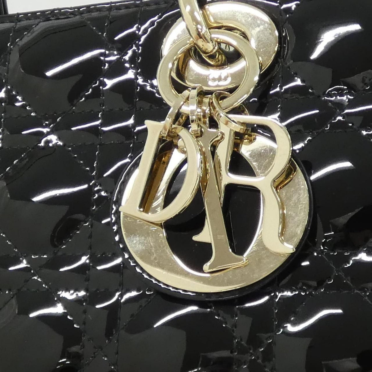 Christian Dior Lady D-Joy Patent Leather Bag